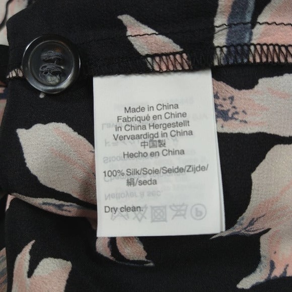 Madewell Silk Button-Back Tie Tee - NWT - Picture 5 of 6